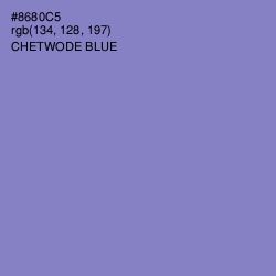 #8680C5 - Chetwode Blue Color Image